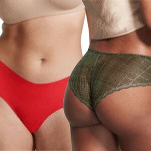 VS 2 X Cheeky Mid Rise Panties Sexy Metallic + Bonus CK Lace String Thong